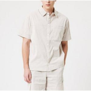 윌슨반팔티 LQC W242001GSH41-IVY 남성 시어서커 우븐 반팔 셔츠