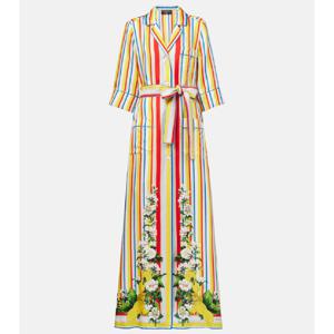 돌체앤가바나 스트라이프 실크 셔츠 드레스 P01061428