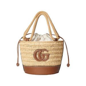 구찌 우븐 미니 버킷백 내츄럴 라피아 이펙트 834935-FAEQB-8447