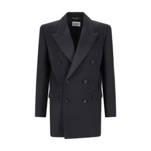 Saint Laurent 더블 브레스티드 턱시도 재킷 816874Y7E63 1000 TP941150888