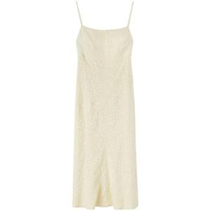 25 FW 질샌더 레이스 자수 스퀘어 넥 미디 드레스 J02CT0318JTN333 TP432404445