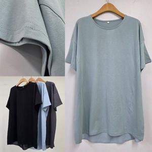 [시드마켓]미스절개컷핀턱티셔츠 505U525S 빅사이즈 여성의류