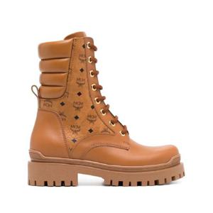 25 FW 엠씨엠 모노그램 가죽 앵클 부츠 MESDAMM08 TP432286587