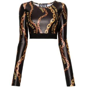 25 FW 베르사체진스꾸뛰르 체인 쿠튀르 크롭 탑 77HAH218JS417 TP432064012