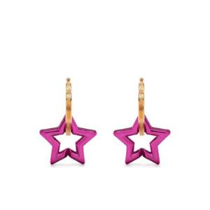 25 FW 베르사체 하트 스타 드롭 후프 싱글 이어링 10092331A00635 TP432111129