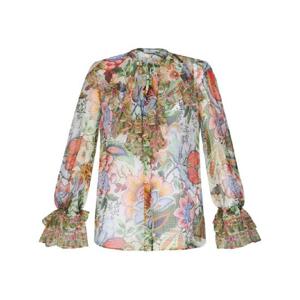 25 FW 에트로 러플 플로럴 프린트 실크 스커트 WRIA001599SP147 TP432088280