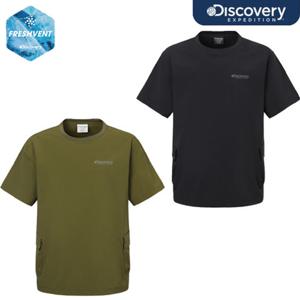 디스커버리 25SS 신상/할인 프레시벤트 우븐 남성 고프코어 투포켓 반팔티셔츠 티셔츠/냉감기능/스트레치/오버핏 DMRS8Z053