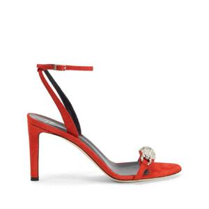 25 FW 쥬세페자노티 타이스 크리스털 장식 스웨이드 샌들 85mm E200129K02 TP432043290