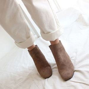 여성 스웨이드 앵클 앵글부츠 미들부츠 가을겨울 슈즈