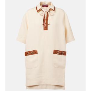 구찌 Horsebit 리넨 캔버스 미니드레스 P01052658