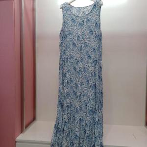 Latium HC06 쭈글이 민소매 주머니 나시 나염 롱원피스 T2523op29B