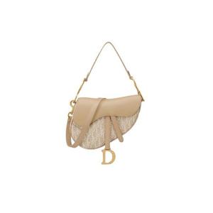 디올 새들백 스트랩 오블리크 자카드 앤 스무스 카프스킨 내츄럴 M0455CDDS-M925
