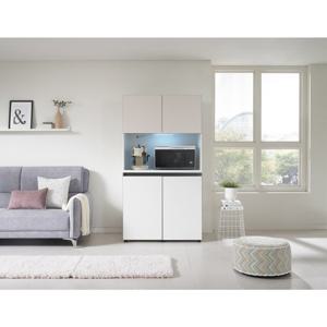 데코라인 비크 주방 키큰 광파오븐 렌지대 선반 다용도 수납장 990 베이비핑크 방문설