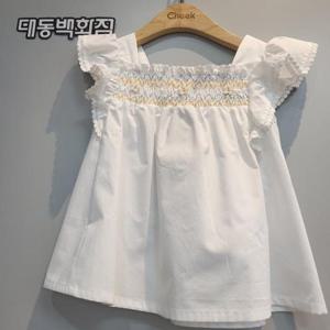 치크 DP01 스모킹 자수 블라우스 CKBA2542G