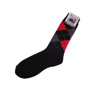남성용 아가일 정장양말 남자양말 레드1켤레