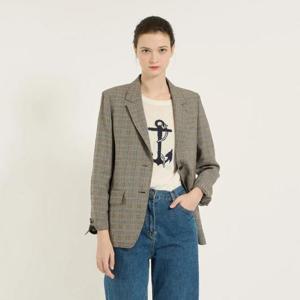 [비씨비지]린넨 브레스티드 체크 자켓 (B5B4J130)