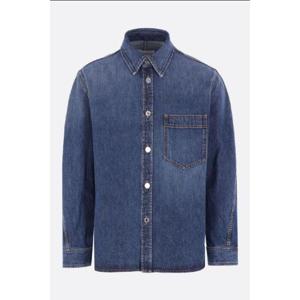 GIVENCHY denim shirt with logo patch BM615W516L401