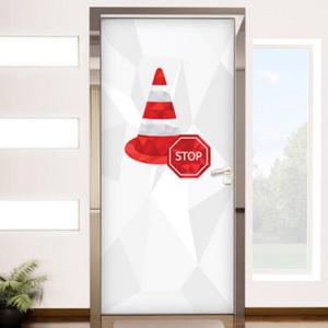 아트박스/꾸밈 cr482-통행금지_현관문시트지