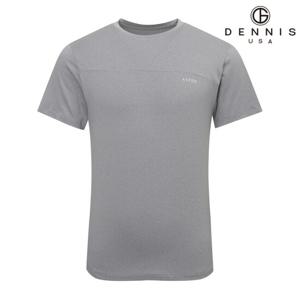 데니스골프 남성 X애스펀 썸머 에어핏 라운드 그레이 반팔티셔츠_RAQMMTS001
