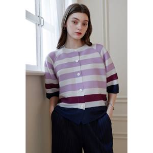 [요이츠]소프트 스트라이프 플리츠 라글란 자켓_YJ04WNPJK01_LI1