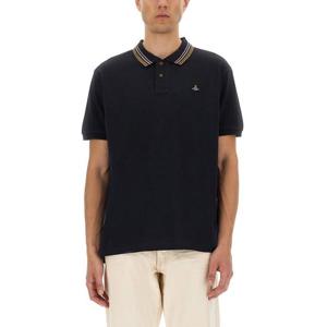 비비안웨스트우드 남성 네이비 반팔 폴로 2H01000P_J0009K410