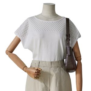 [포커스]펀칭 배색 가오리 니트 (FM5F3KT3269)