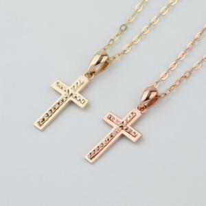 14K 컷팅 십자가 펜던트