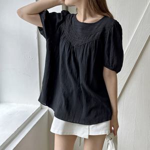 나야홍 / 아이우먼 소녀퍼프브이블라우스 NEP742M506 빅사이즈