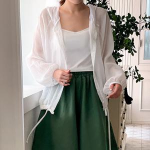 나야홍 / 아이우먼 후드끈스트링버튼남방 NEP583M506 빅사이즈