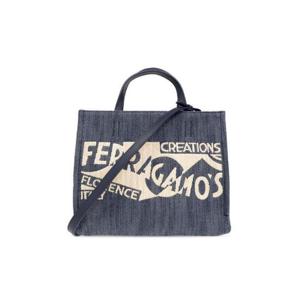 페라가모 사인 S 쇼퍼백 2194070773819 DENIM TP944020523