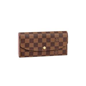 루이비통 에밀리 월렛 다미에 에벤 로즈 발레린 핑크 N60214