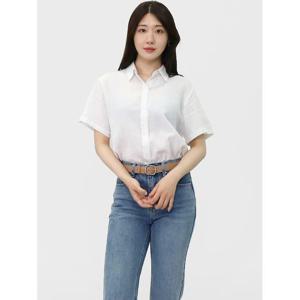 [엘케이트] 여자 반팔 린넨 베이직 여름셔츠 LCHT078