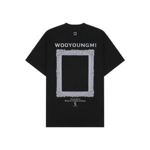 우영미 프레임 백로고 티셔츠 블랙   23SS W231TS04708B