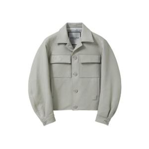 우영미 디어 레더 자켓 그레이   25SS W251LJ01651G