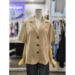 밸리걸 세이브존01 린넨 혼방 베이직 반팔 자켓 819120