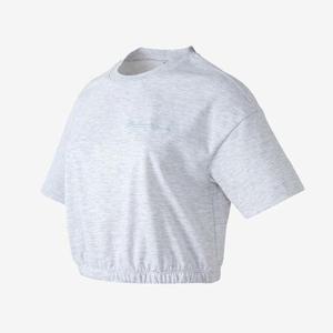 [뉴발란스]매장판 여성 레디 세미 크롭 라운드 반팔티 멜란지 그레이 NBNED2W512-AC