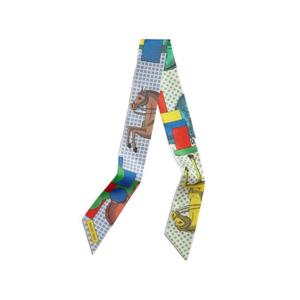 에르메스 카발리에레 엔 폼 트윌리 블랑 베르 멀티꼴로르 H064008S08