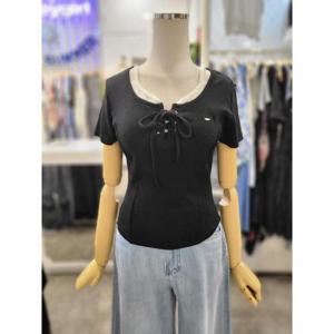 밸리걸 세이브존01 레이어드 슬림 반팔 크롭 티셔츠 601511