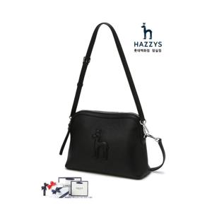 [헤지스]HIBA5E243BK_블랙 퍼피 엠보 라운드 숄더백 겸용 여성 크로스백