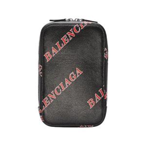 발렌시아가 로고 폰 홀더 크로스바디백 블랙 6181891CBK31067