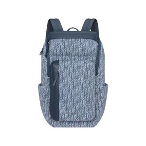 디올 라이더 소프트 지퍼 백팩 오블리크 자카드 그레인드 카프스킨 블루 1ESBA229YKS-H04E