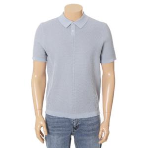 [바쏘]바쏘 SS 스카이 블루  고급 면 혼방 스판 반팔 카라 니트BSY2WT19ASK