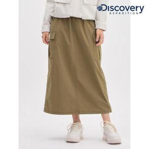 디스커버리 (DWSK95053_BGD) 프레시벤트 여성 코튼블렌드 스트링 카고스커트 DXNW