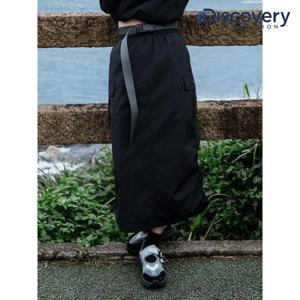 디스커버리 (DWSK95053_BKS) 프레시벤트 여성 코튼블렌드 스트링 카고스커트 DXNW