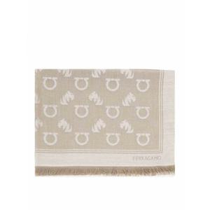 [SALVATORE FERRAGAMO] 라프리마 남성 스카프 간치니 스퀘어 스톨 520141785236004 베이지 /8