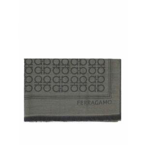 [SALVATORE FERRAGAMO] 라프리마 남성 스카프 간치니 스퀘어 스톨 520144785250004 그린 /8