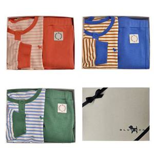 [블루독8키즈]택1 그린 컬러블럭스트라이프내의세트 상하복 속옷 라운지 언더웨어 두돌선물 초등25W1053206