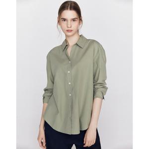 [지오다노] 여자 포플린 오픈 카라 셔츠 05345904