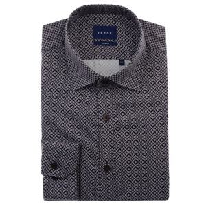 [예작(셔츠)]코튼레이온 스몰 프린트 슬림핏 긴소매 셔츠 (YJESUA011)
