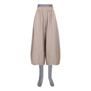 여자 여름 바스락 벌룬핏 8부 밴딩 바지 BEW-PTS-Q011-베이지